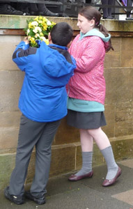 Placing Wreath