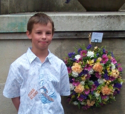 Laying the wreath