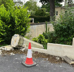 Damaged Gatepost 