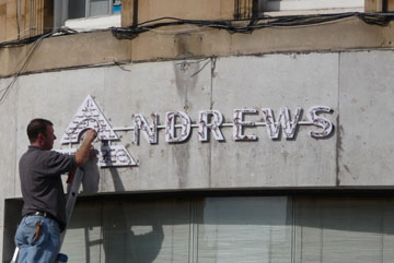 Wiring the sign