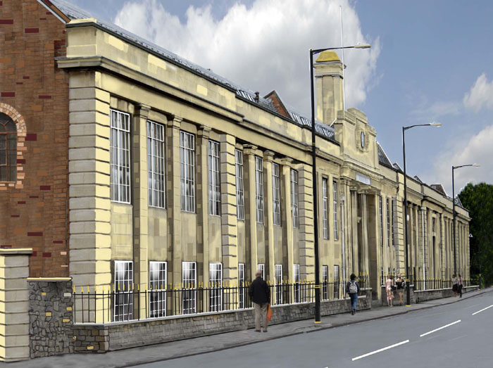 Bath Press frontage, cleaned