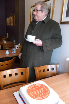 Sir William with commemorative cake