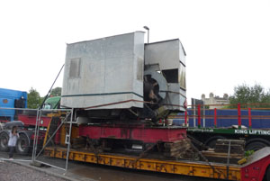 Crane arriving