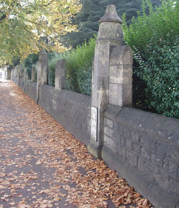 Cemetery wall