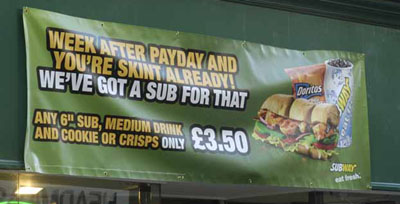 Subway's banner